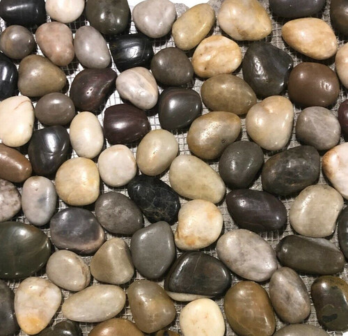 12x12 mixed colors pebble tile - mixed,