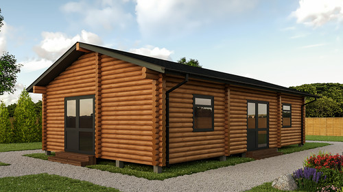 Bed residential log home - 2,