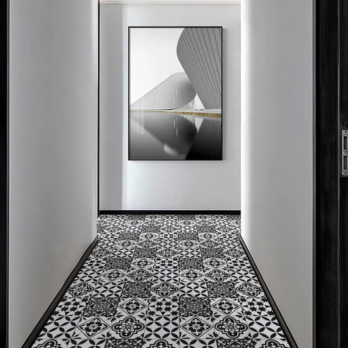 Adhesive floor tiles peel and - adhesive,