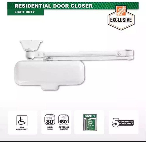 Door closer aluminum white - aluminum,