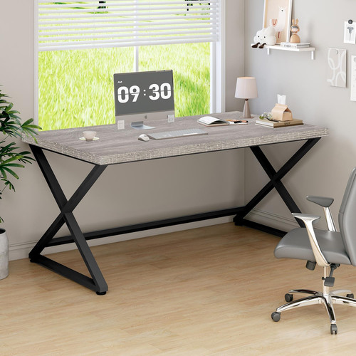 Gray computer desk modern - computer, desk,