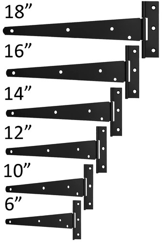 Black tee hinges - tee,