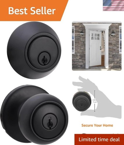 Elegant matte black - door, knob
