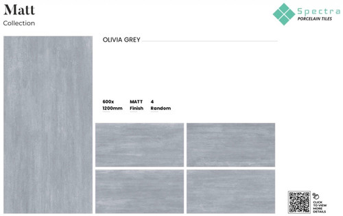 Olivia grey matt - grey,, porcelain