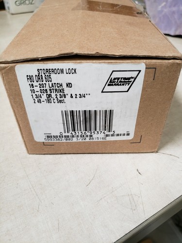 Schlage storeroom lock f80 orb - storeroom,