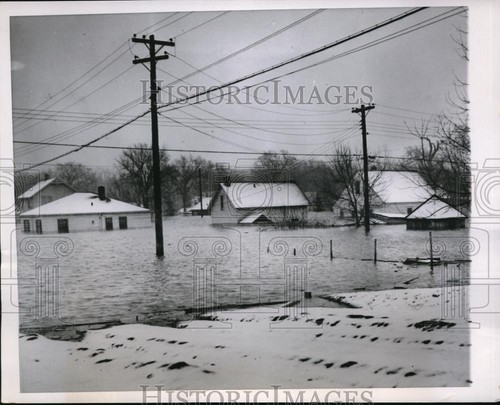 1950 press photo flooded - 1950,