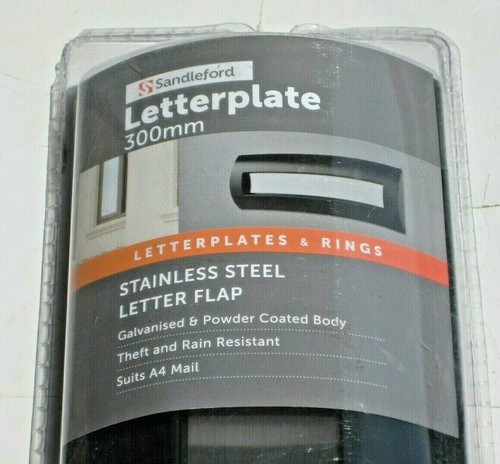 Black sandleford letterplate - black,