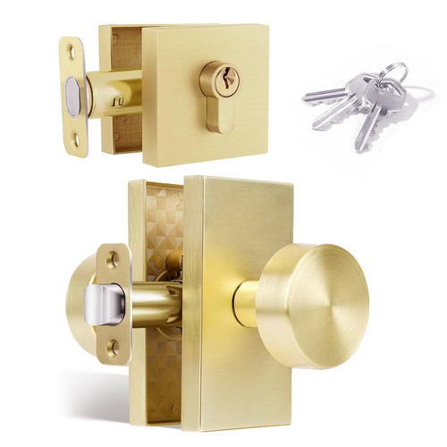 Gold door knob - knob, with