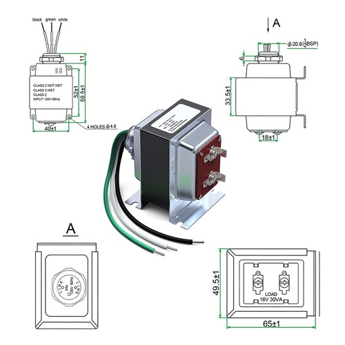 Doorbell transformer 16v - doorbell, 30va
