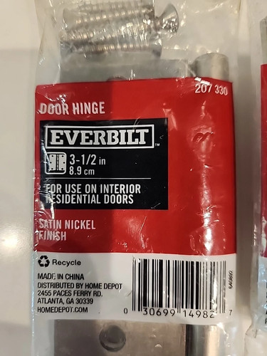 Everbilt door hinge satin - everbilt,