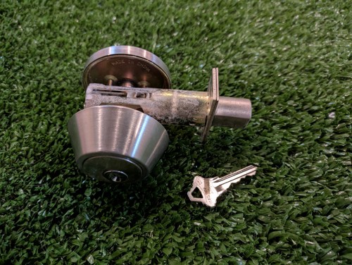 Emtek deadbolt silver polished - emtek,