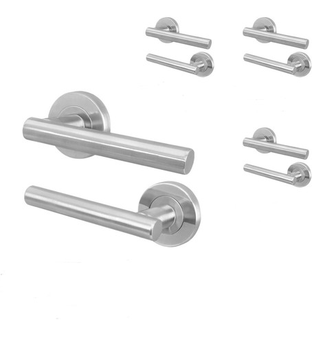 Door handle set - handle, nickel